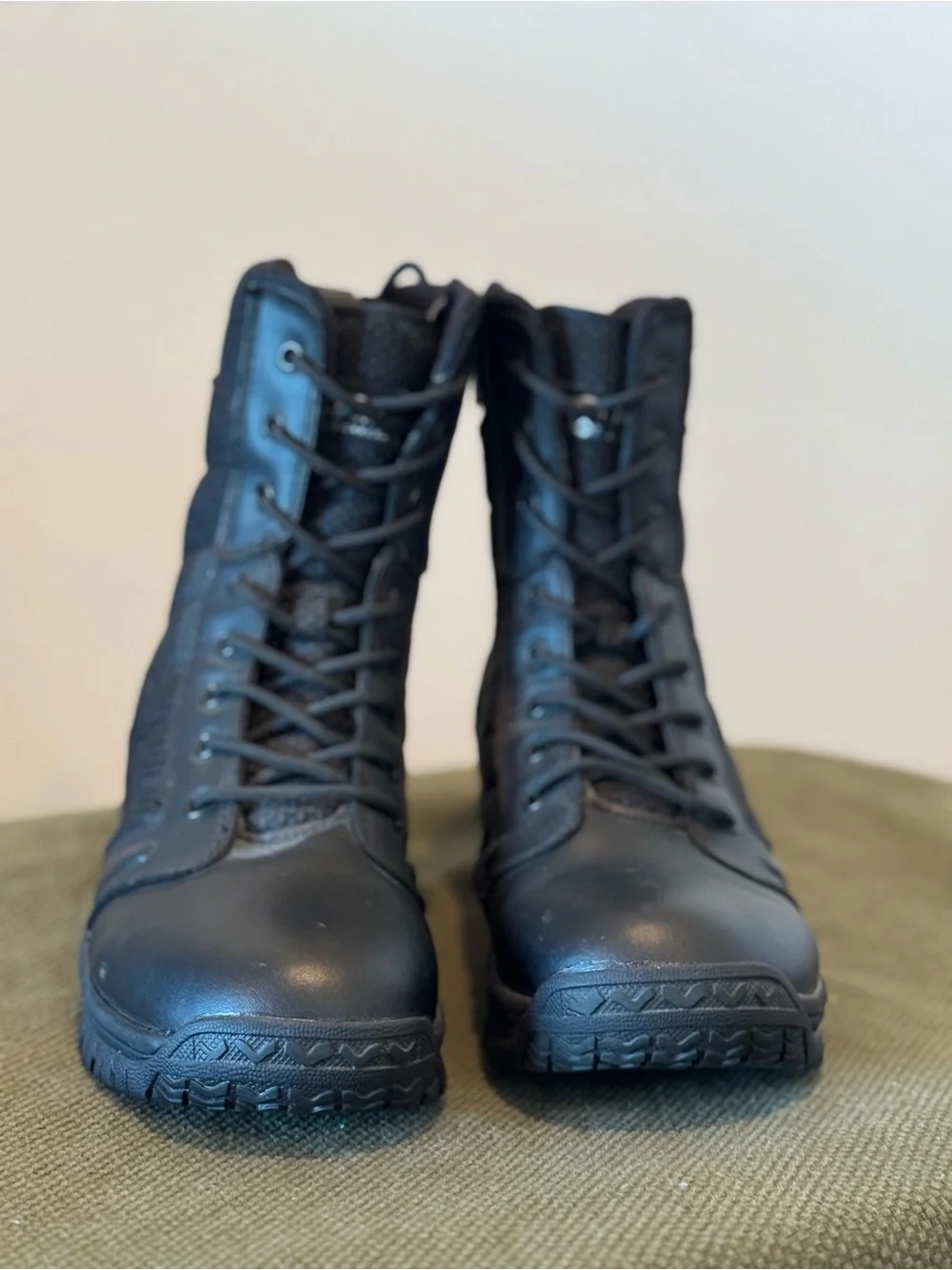 Tactical Black Men's Boots - Lace-Up Ankle Boot
